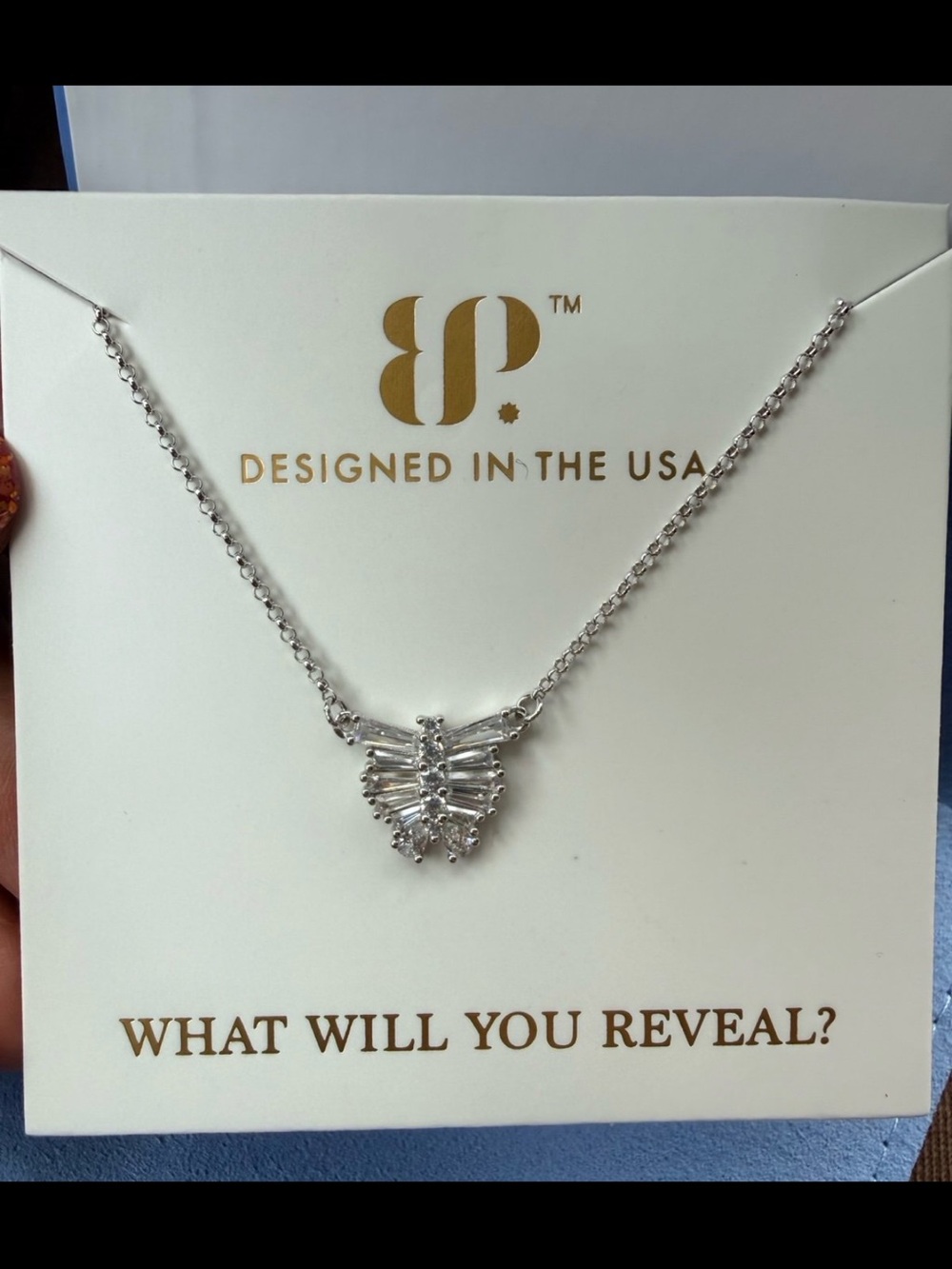 Bomb Party Sterling collection butterfly necklace